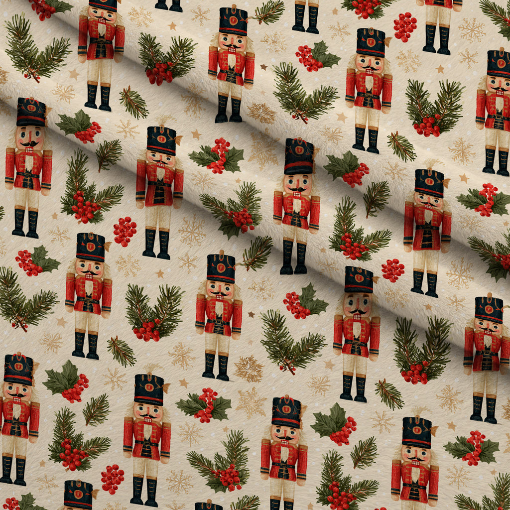 Evergreen Toy Soldiers Pattern 7 Minky Fabric — plush minky folded close-up preview (mv-minky-v1:lying)
