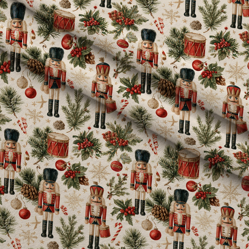 Evergreen Toy Soldiers Pattern 9 Minky Fabric — plush minky folded close-up preview (mv-minky-v1:lying)