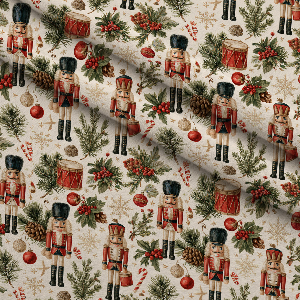 Evergreen Toy Soldiers Pattern 9 Minky Fabric — plush minky folded close-up preview (mv-minky-v1:lying)