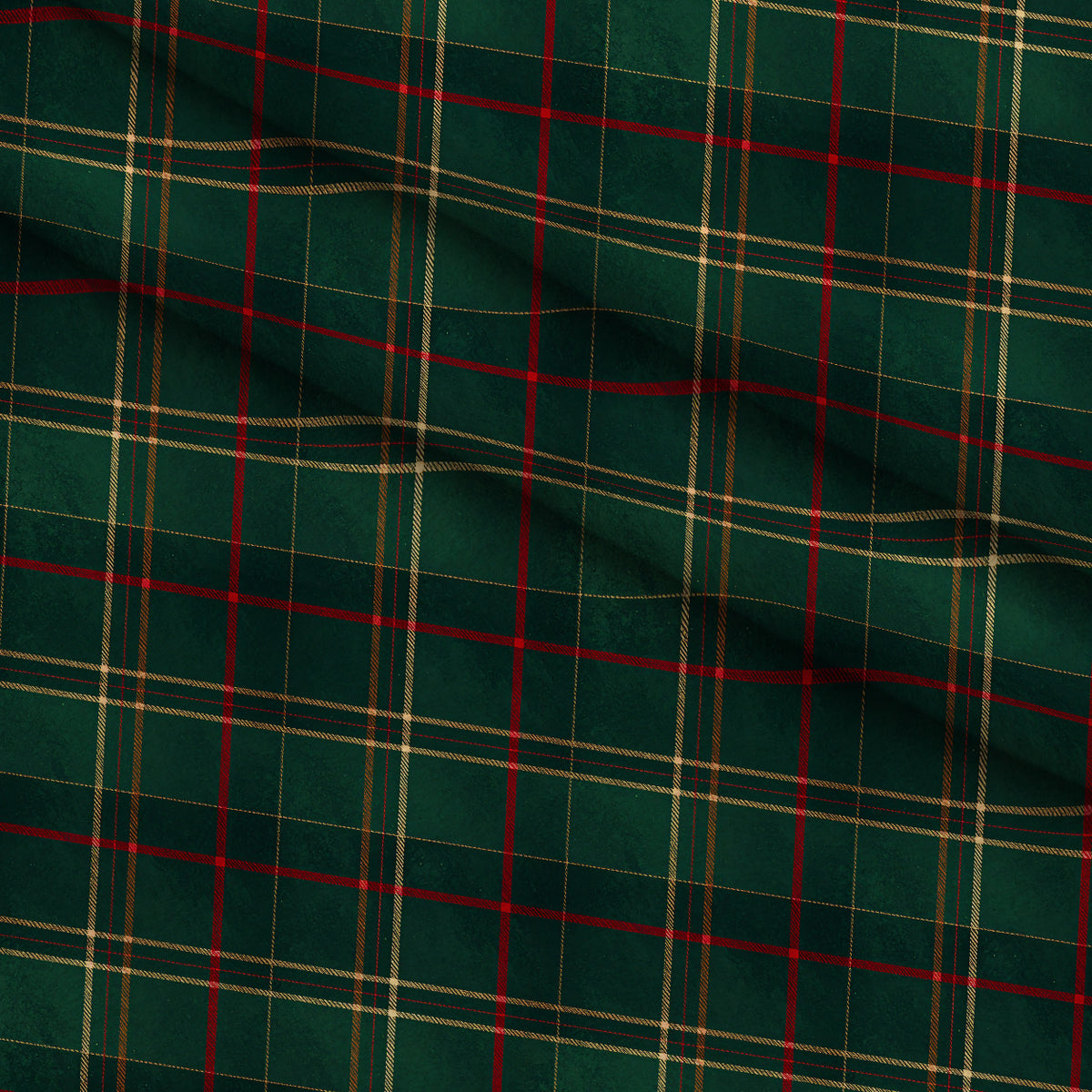 Evergreen Yuletide Hearth Pattern 1 Minky Fabric — plush minky folded close-up preview (mv-minky-v1:lying)