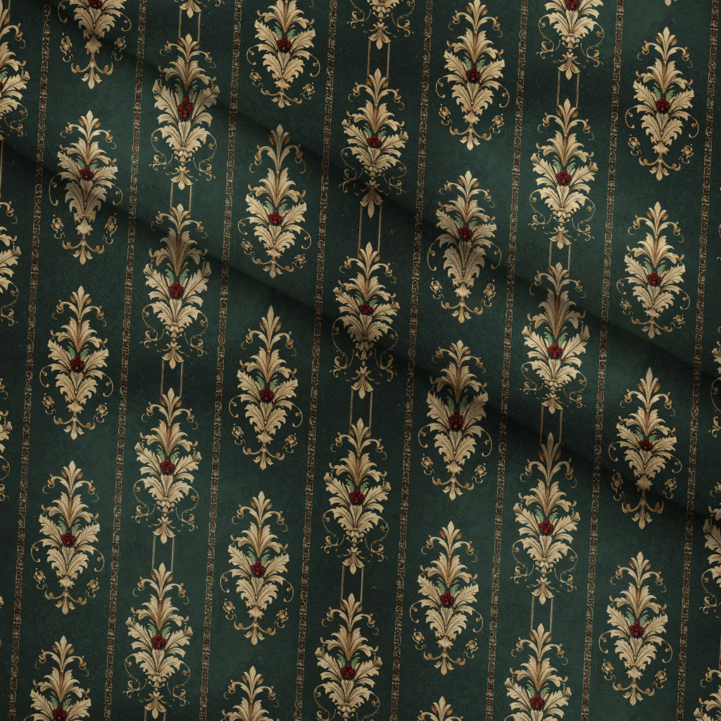 Evergreen Yuletide Hearth Pattern 11 Minky Fabric — plush minky folded close-up preview (mv-minky-v1:lying)