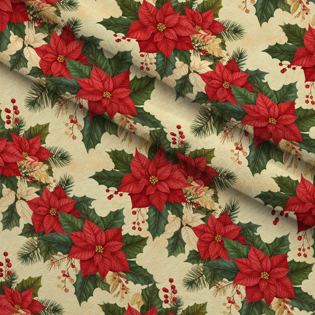 Evergreen Yuletide Hearth Pattern 14 Minky Fabric — plush minky folded close-up preview (mv-minky-v1:lying)