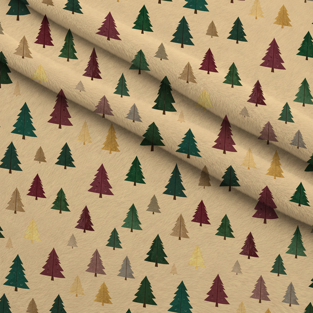Evergreen Yuletide Hearth Pattern 17 Minky Fabric — plush minky folded close-up preview (mv-minky-v1:lying)