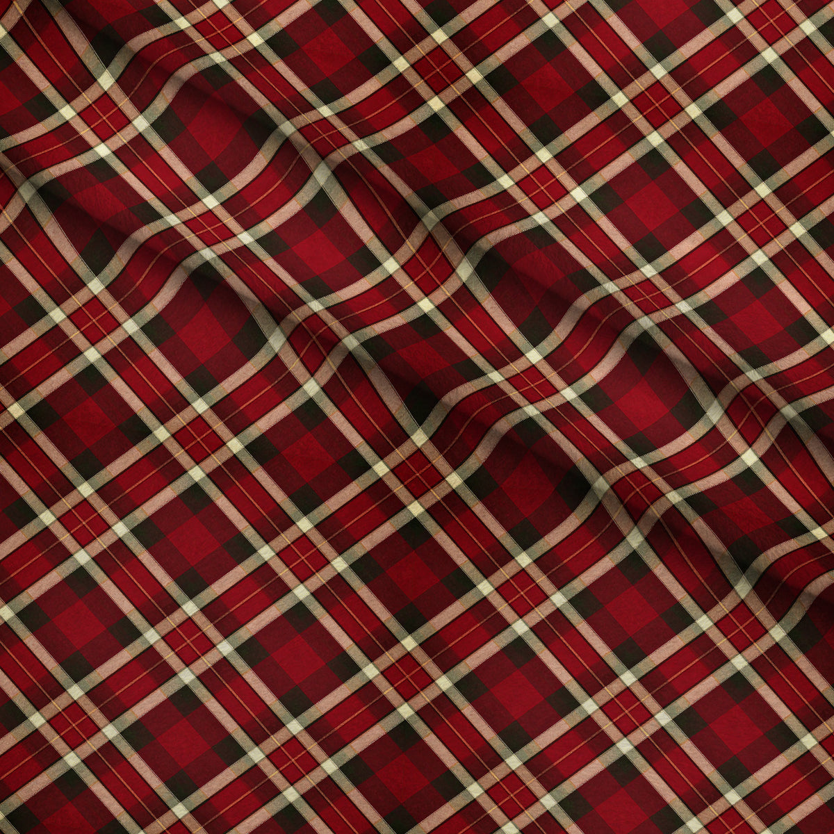 Evergreen Yuletide Hearth Pattern 2 Minky Fabric — plush minky folded close-up preview (mv-minky-v1:lying)