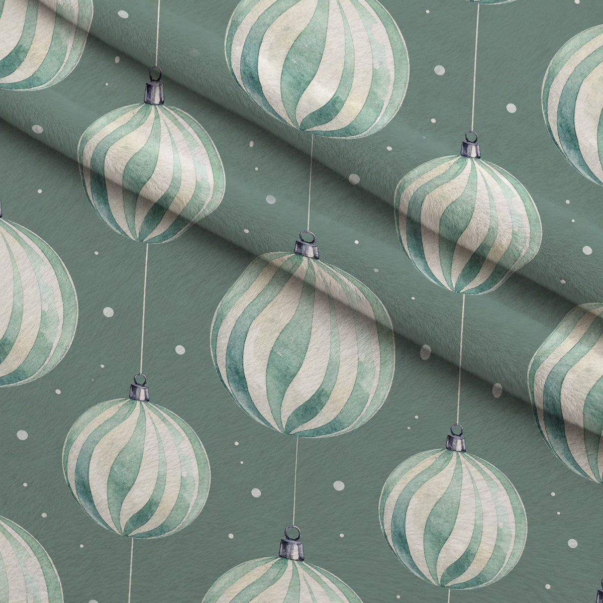 Evergreen Yuletide Pattern 11 Minky Fabric — plush minky folded close-up preview (mv-minky-v1:lying)
