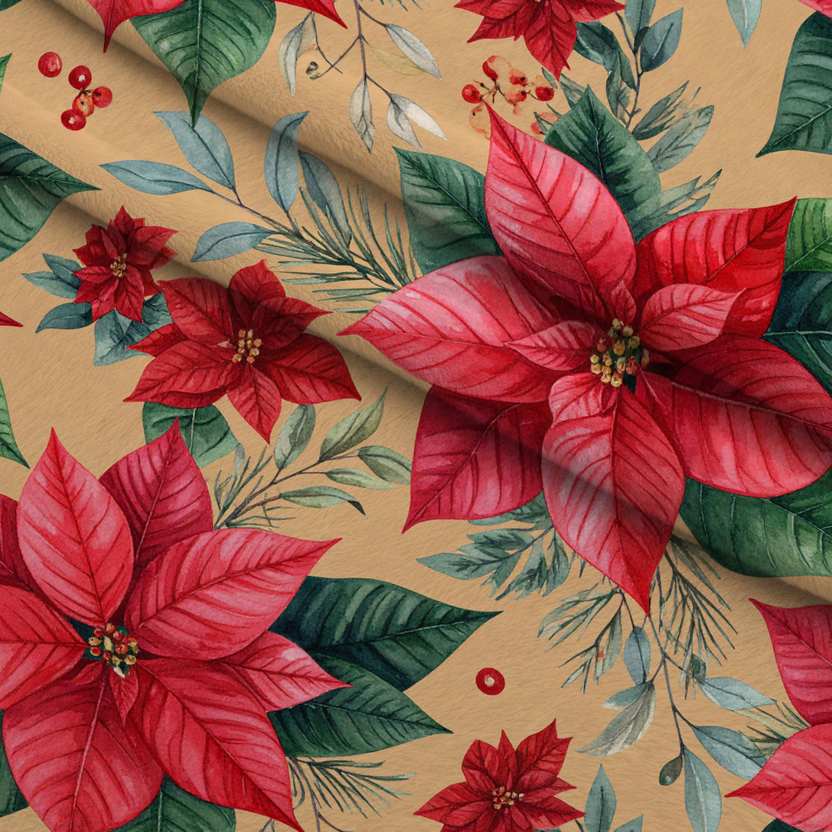 Evergreen Yuletide Pattern 12 Minky Fabric — plush minky folded close-up preview (mv-minky-v1:lying)