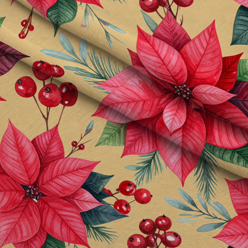 Evergreen Yuletide Pattern 14 Minky Fabric — plush minky folded close-up preview (mv-minky-v1:lying)