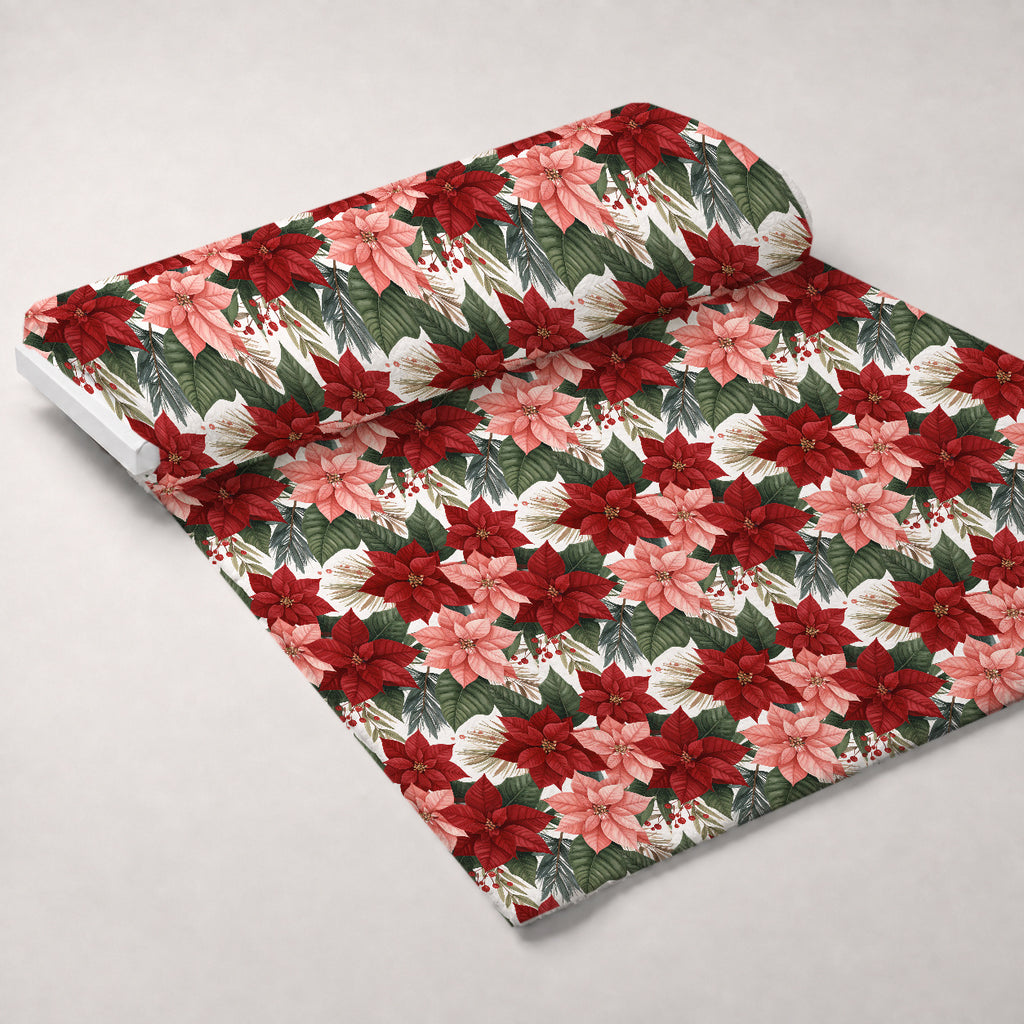 Evergreen Yuletide Pattern 17 Minky Fabric — plush minky unrolled bolt preview (mv-minky-v1:bolt)