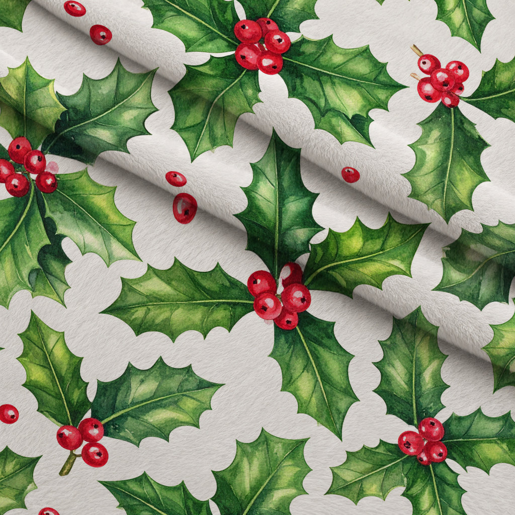 Evergreen Yuletide Pattern 18 Minky Fabric — plush minky folded close-up preview (mv-minky-v1:lying)