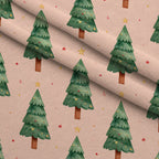 Evergreen Yuletide Pattern 2 Minky Fabric — plush minky folded close-up preview (mv-minky-v1:lying)