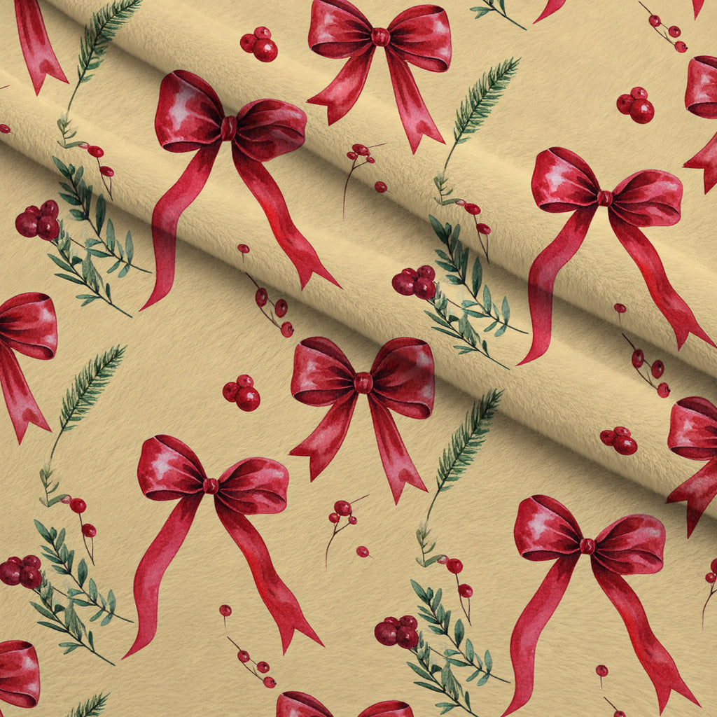 Evergreen Yuletide Pattern 22 Minky Fabric — plush minky folded close-up preview (mv-minky-v1:lying)