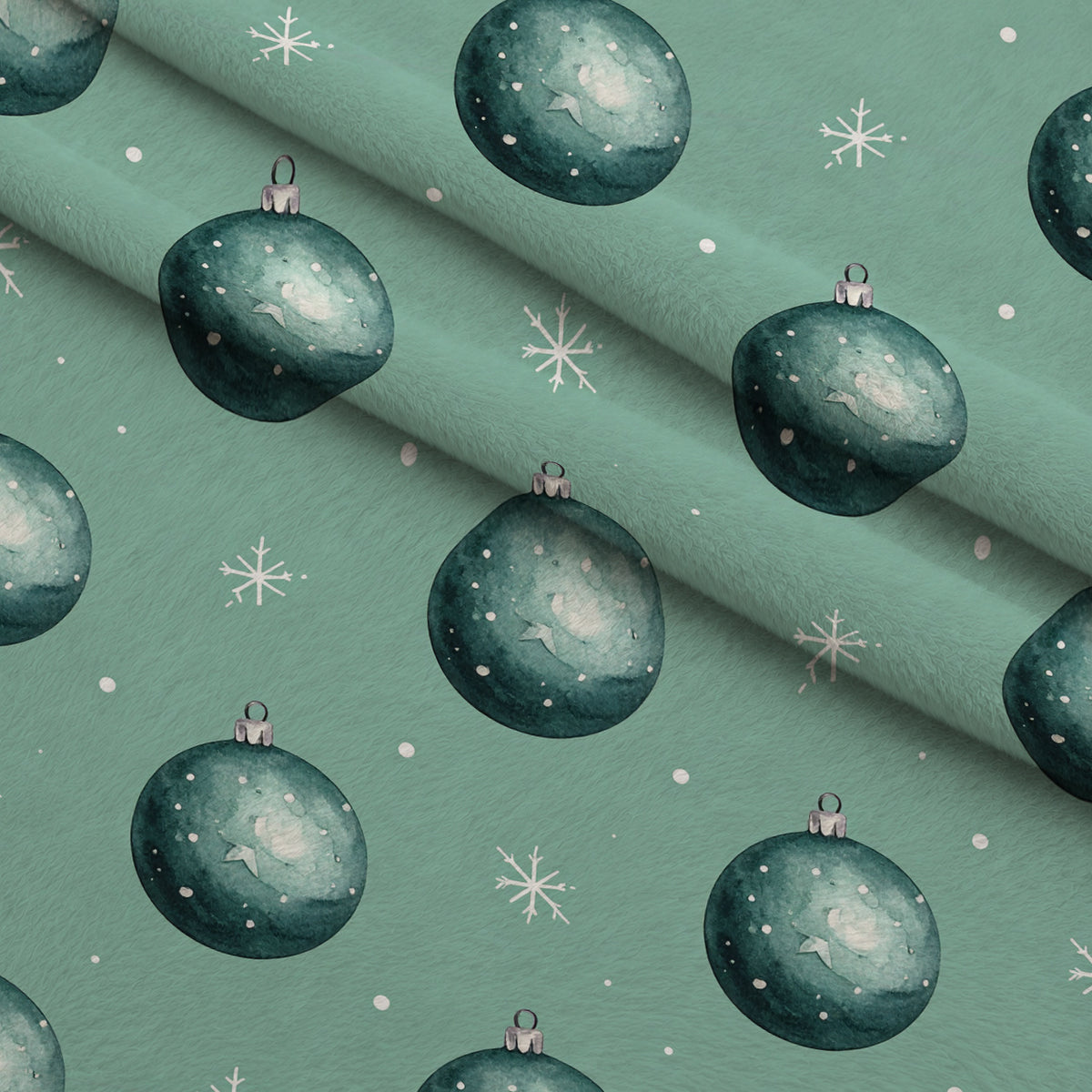 Evergreen Yuletide Pattern 28 Minky Fabric — plush minky folded close-up preview (mv-minky-v1:lying)