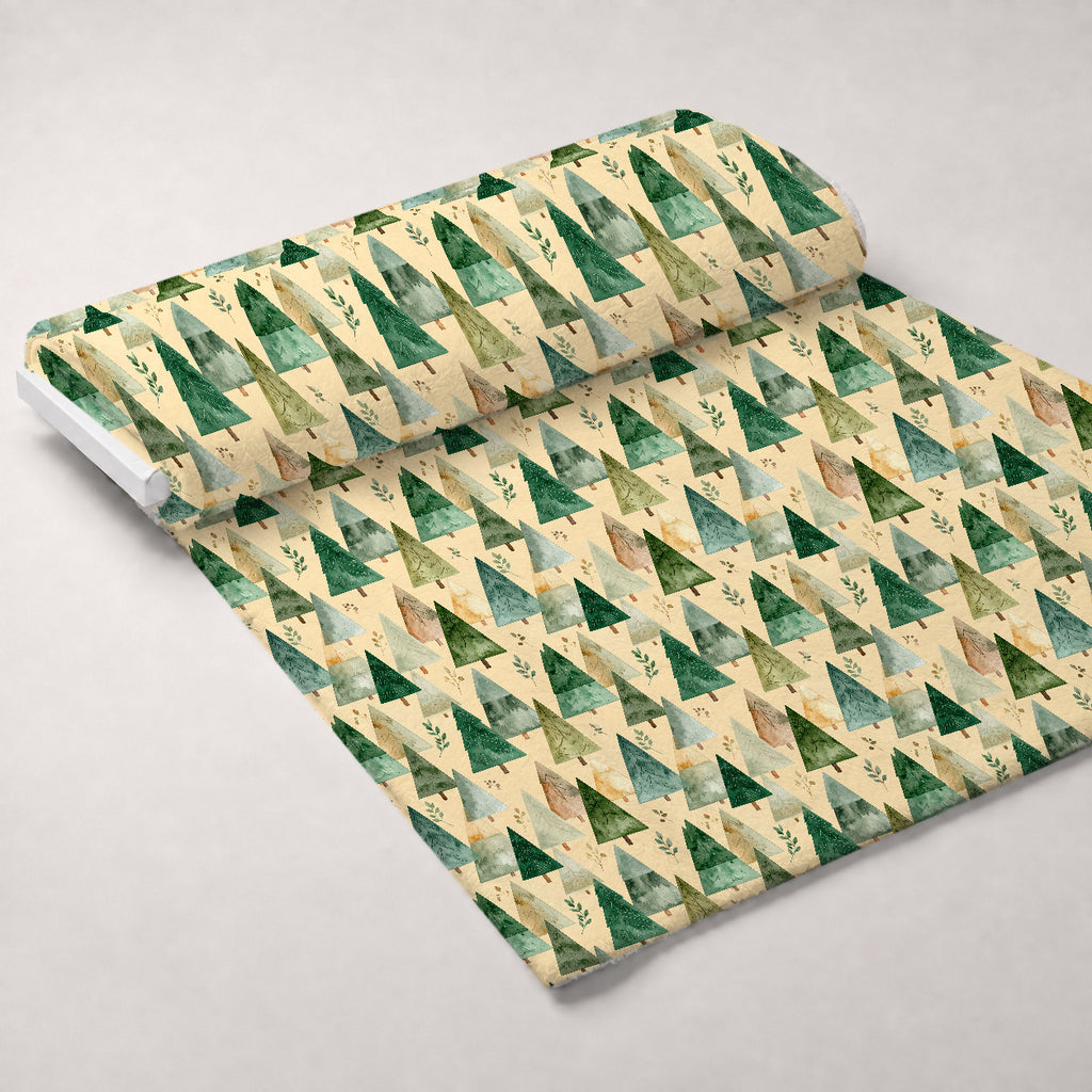Evergreen Yuletide Pattern 29 Minky Fabric — plush minky unrolled bolt preview (mv-minky-v1:bolt)