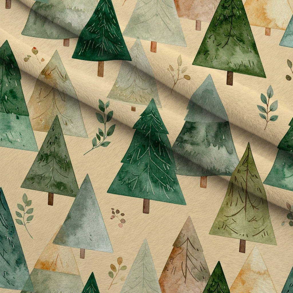 Evergreen Yuletide Pattern 29 Minky Fabric — plush minky folded close-up preview (mv-minky-v1:lying)