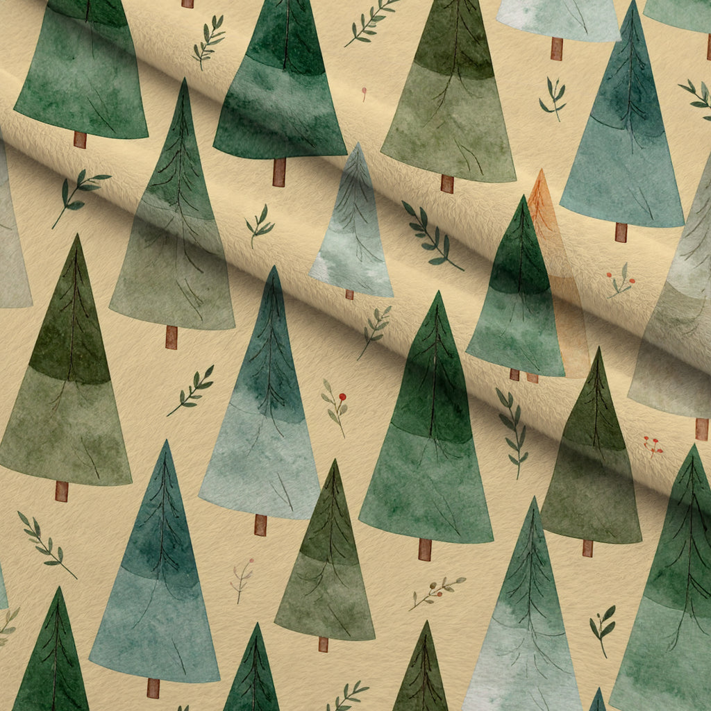 Evergreen Yuletide Pattern 30 Minky Fabric — plush minky folded close-up preview (mv-minky-v1:lying)
