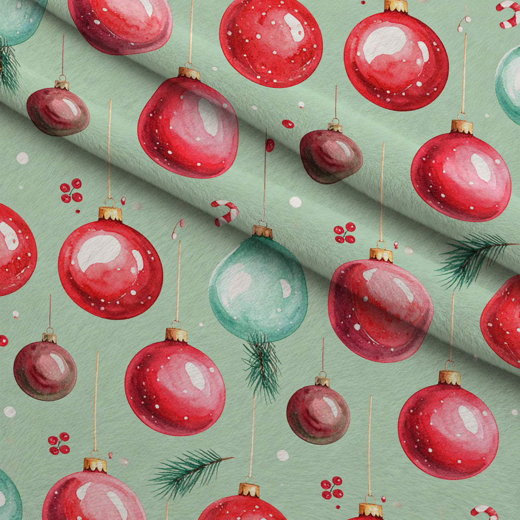 Evergreen Yuletide Pattern 5 Minky Fabric — plush minky folded close-up preview (mv-minky-v1:lying)
