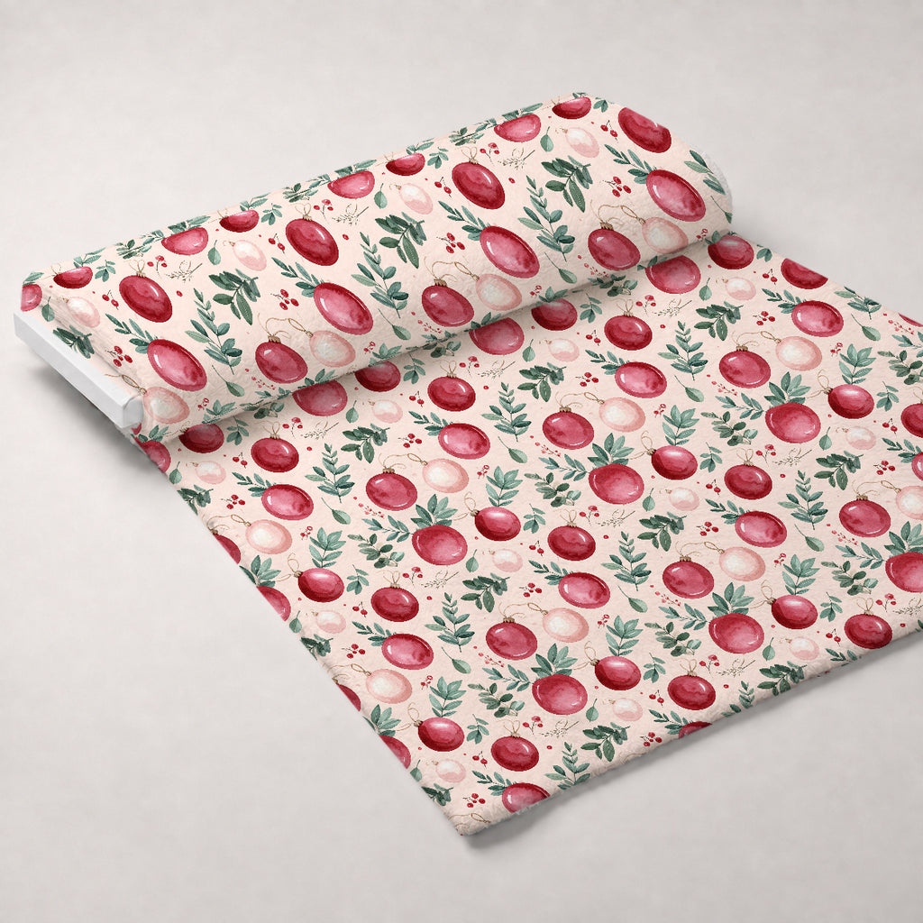 Evergreen Yuletide Pattern 9 Minky Fabric — plush minky unrolled bolt preview (mv-minky-v1:bolt)