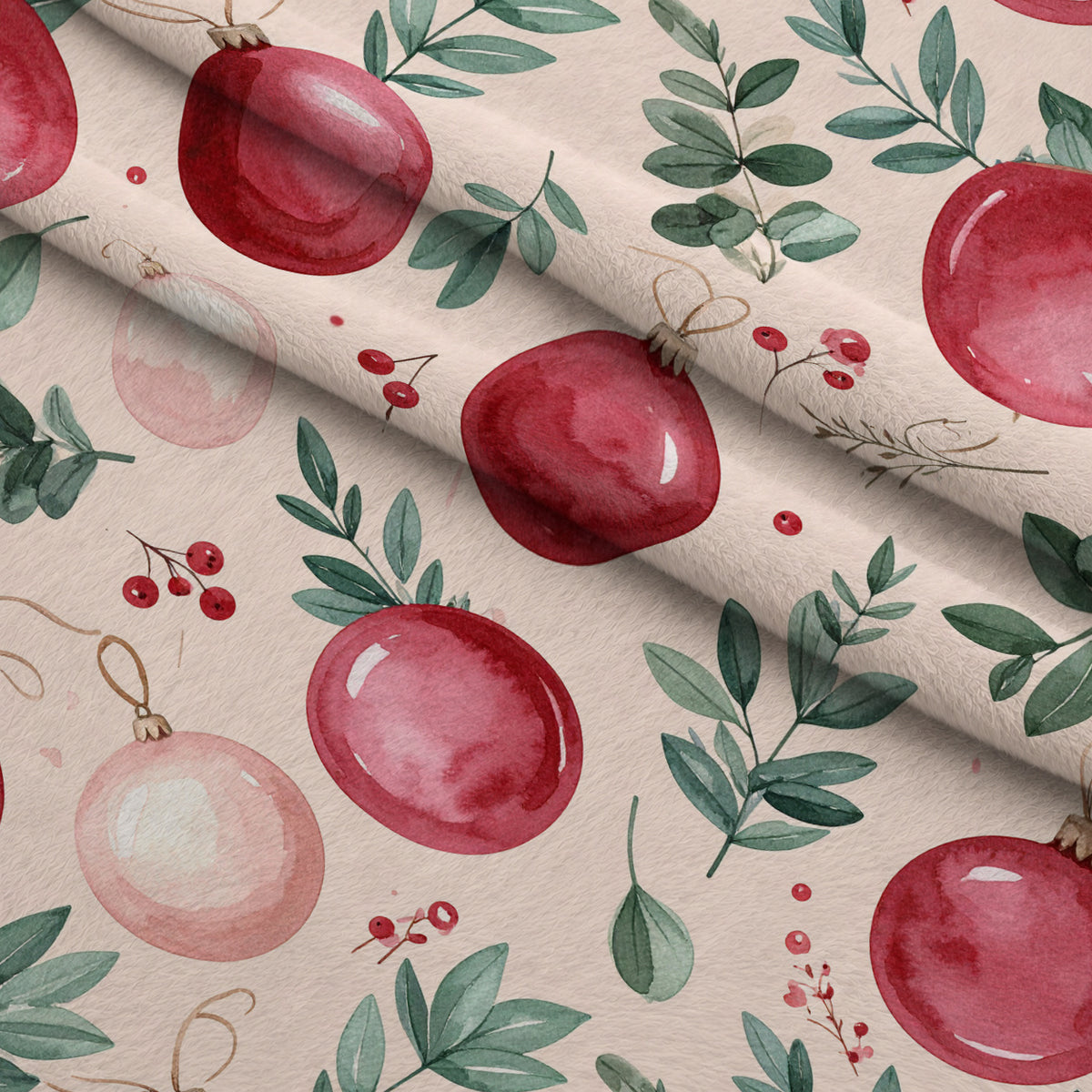 Evergreen Yuletide Pattern 9 Minky Fabric — plush minky folded close-up preview (mv-minky-v1:lying)