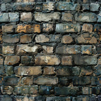 weathered brick wall, stone texture, aged masonry, gray bricks, brown bricks, tan bricks, rustic pattern, distressed surface, mortar joints, vintage wall, textured fabric,, fabric panel, architectural design, industrial style, neutral tones, brick pattern, worn appearance, construction materials, building blocks