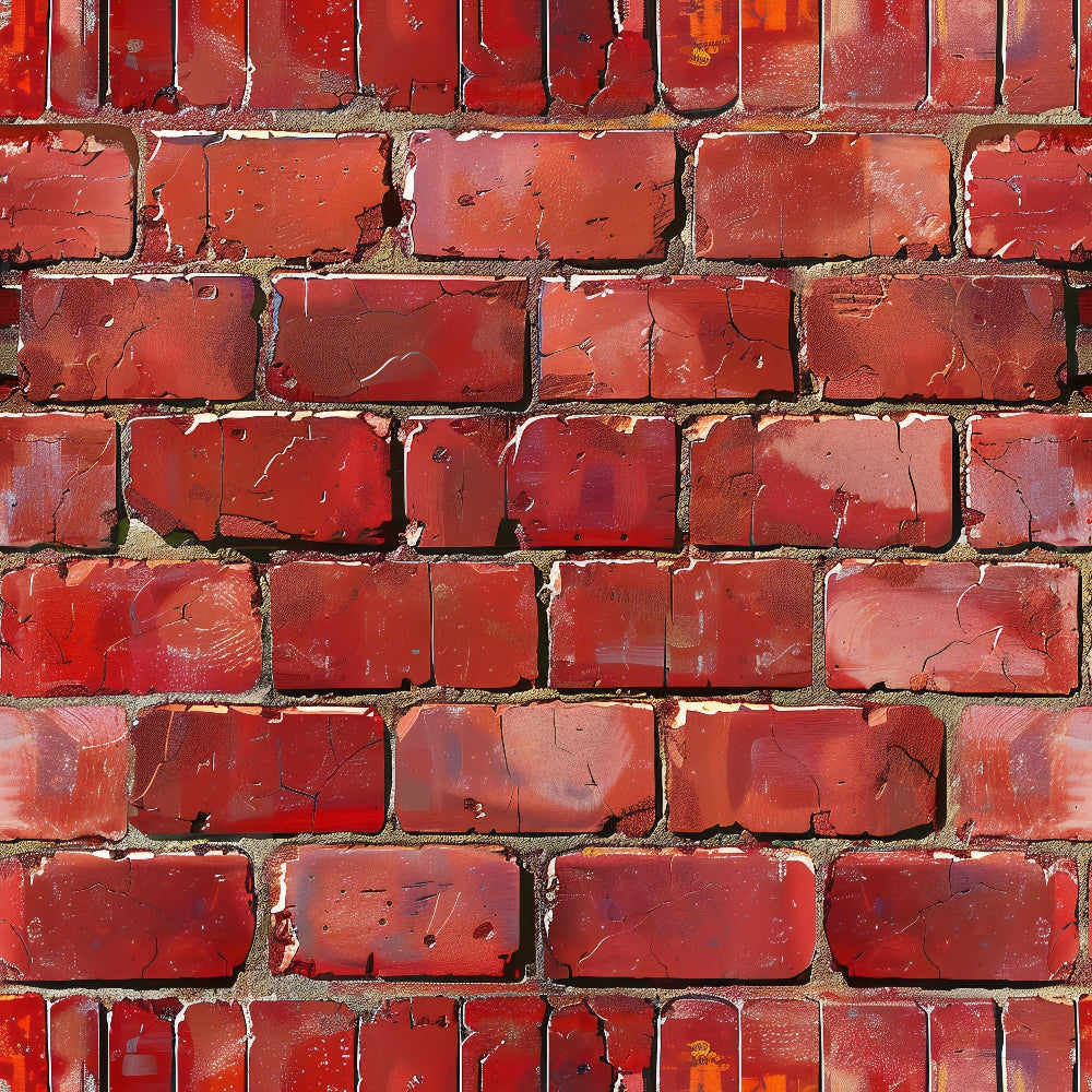 red brick, brick wall, weathered brick, crimson, burgundy, rust red, distressed texture, cracked paint, peeling paint, aged brick, architectural pattern, masonry design, realistic brick, vintage weathering,, fabric panel, worn surface, building material, textured pattern, earthy tones