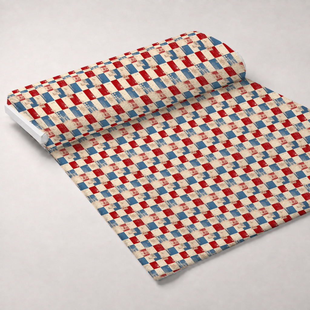 Faded Americana Pattern 3 Minky Fabric — plush minky unrolled bolt preview (mv-minky-v1:bolt)