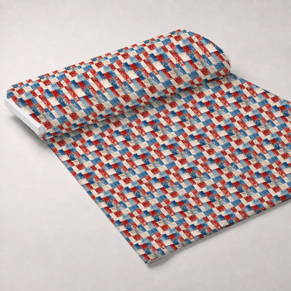 Faded Americana Pattern 7 Minky Fabric — plush minky unrolled bolt preview (mv-minky-v1:bolt)