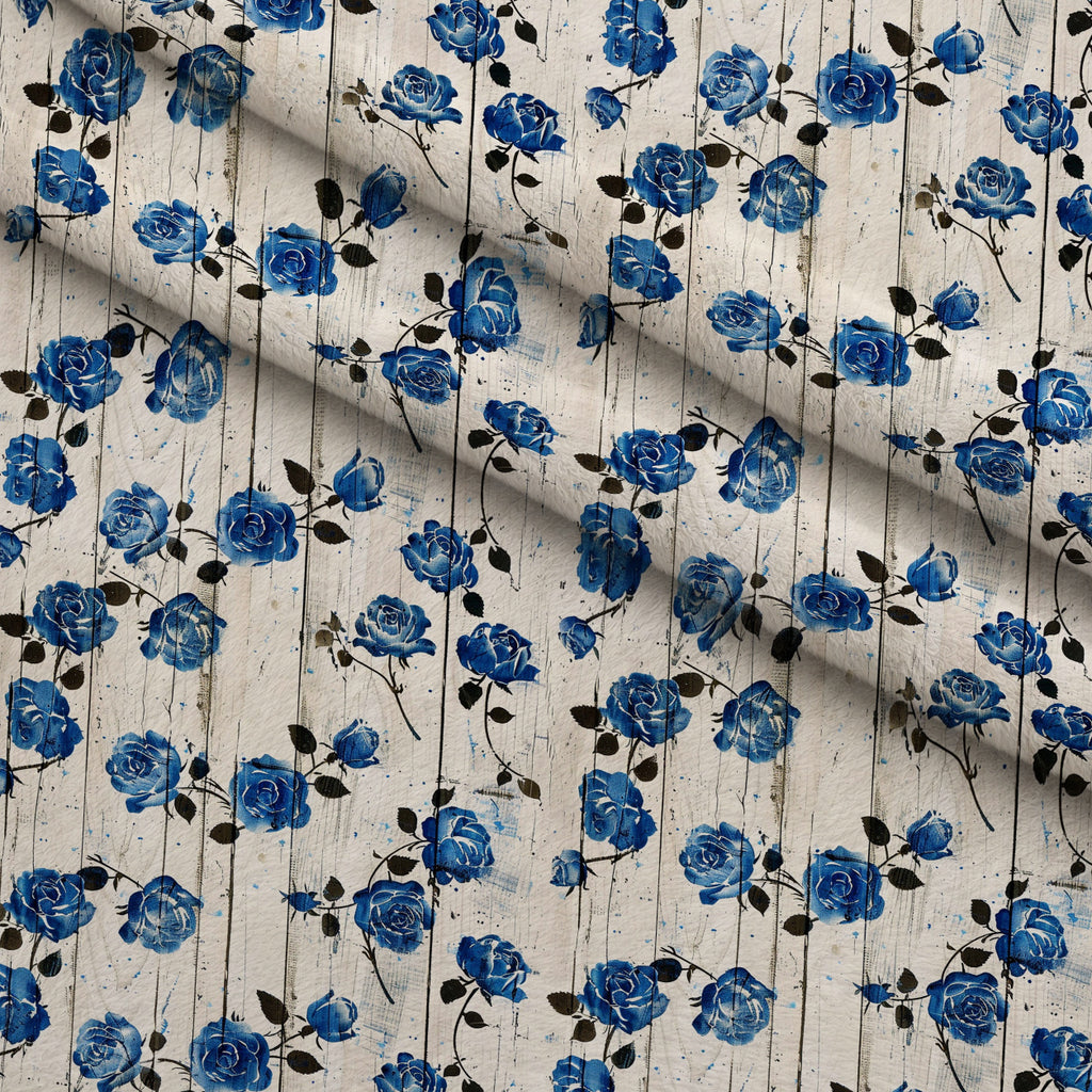 Faded Indigo Roses Pattern 15 Minky Fabric — plush minky folded close-up preview (mv-minky-v1:lying)