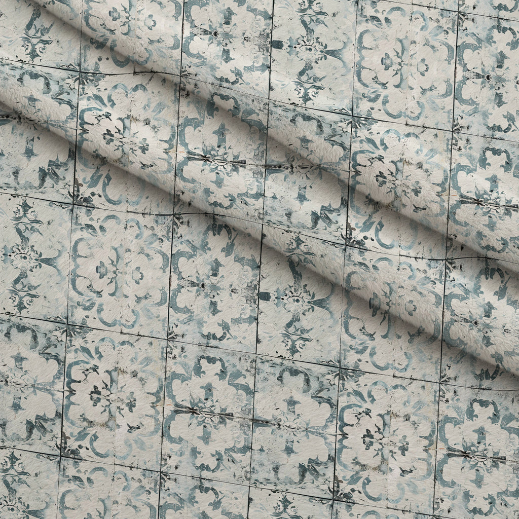 Faded Indigo Roses Pattern 17 Minky Fabric — plush minky folded close-up preview (mv-minky-v1:lying)