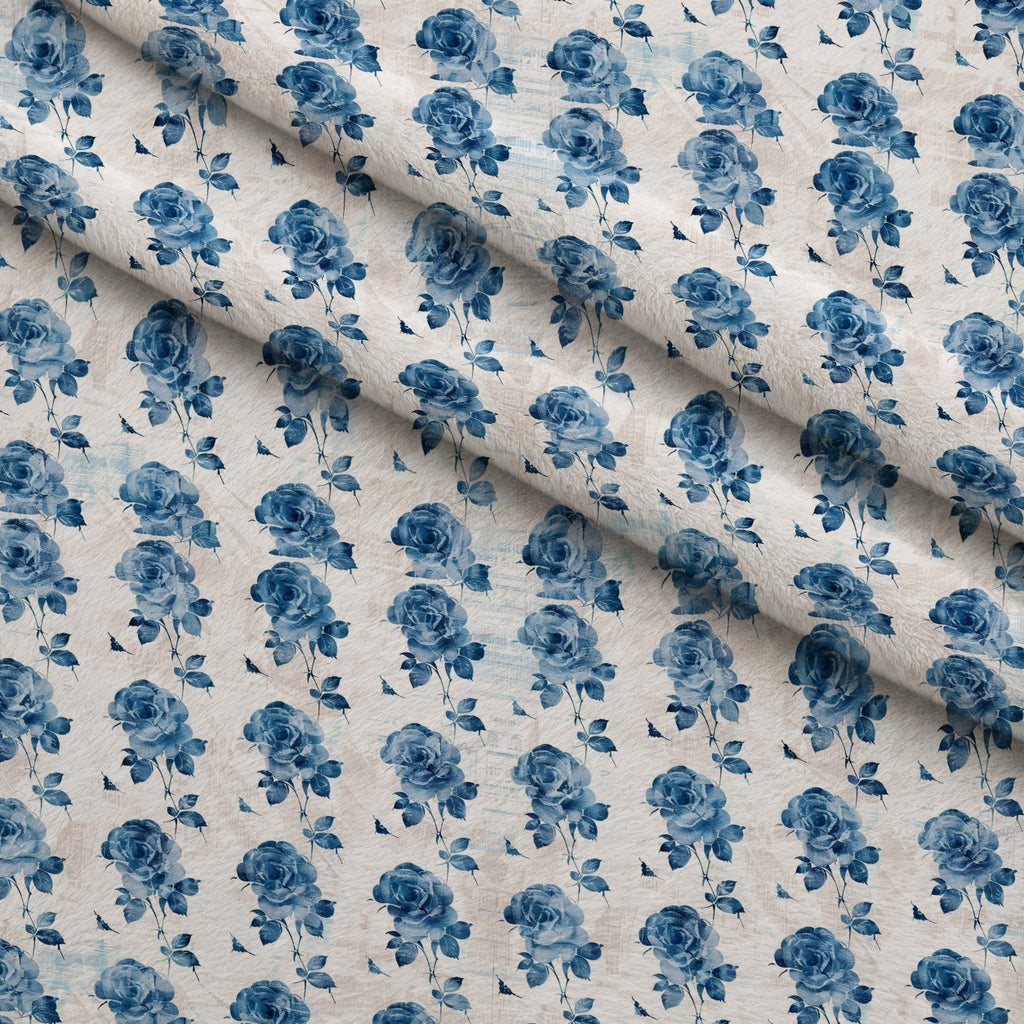 Faded Indigo Roses Pattern 20 Minky Fabric — plush minky folded close-up preview (mv-minky-v1:lying)