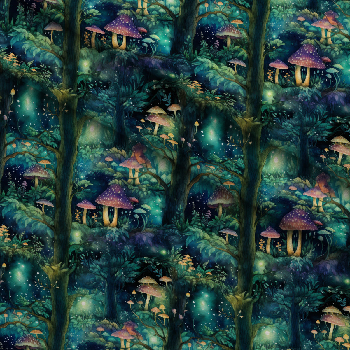 Fantasy Forest Pattern 13 Minky Fabric — plush minky folded close-up preview (mv-minky-v1:lying)