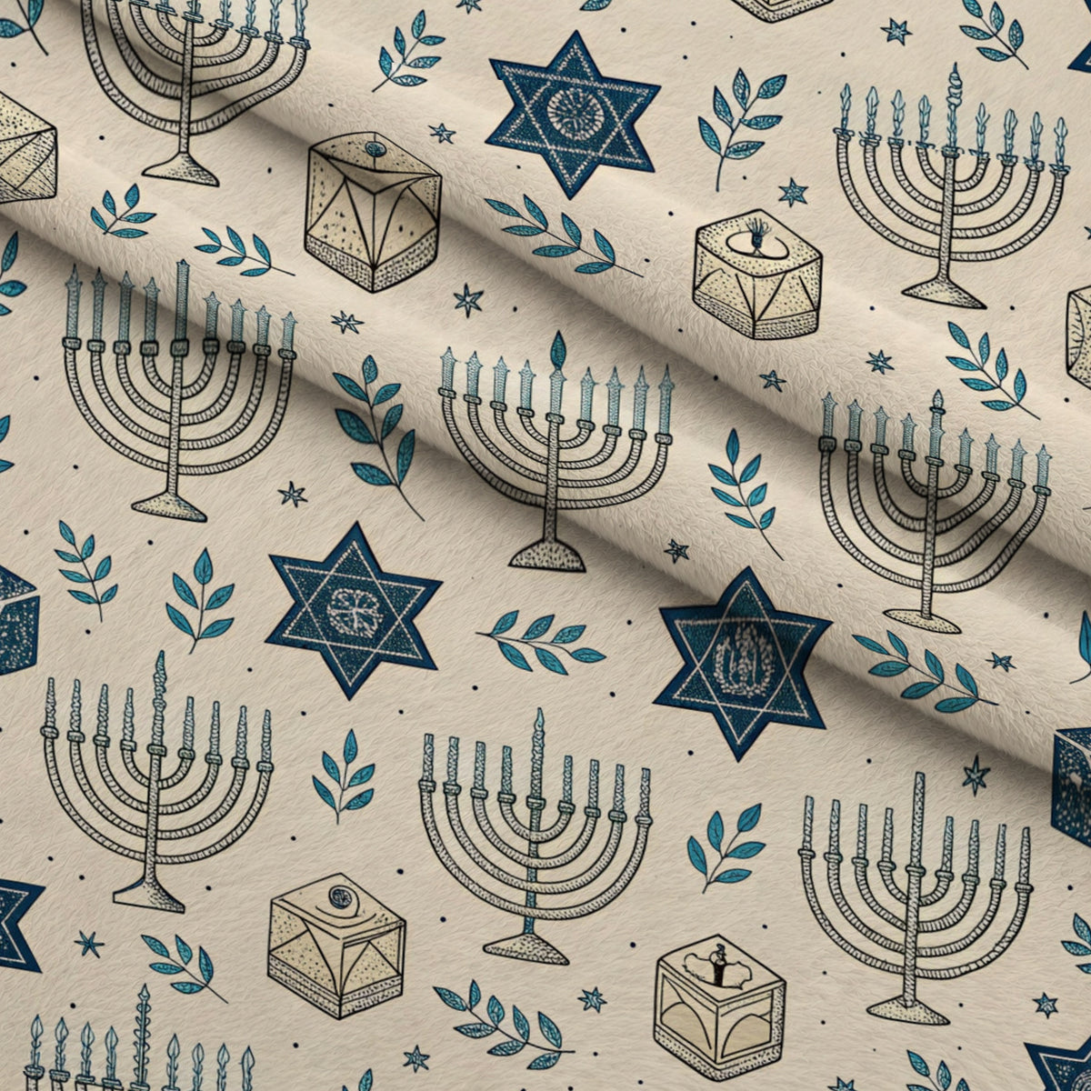 Festival of Lights Pattern 13 Minky Fabric — plush minky folded close-up preview (mv-minky-v1:lying)
