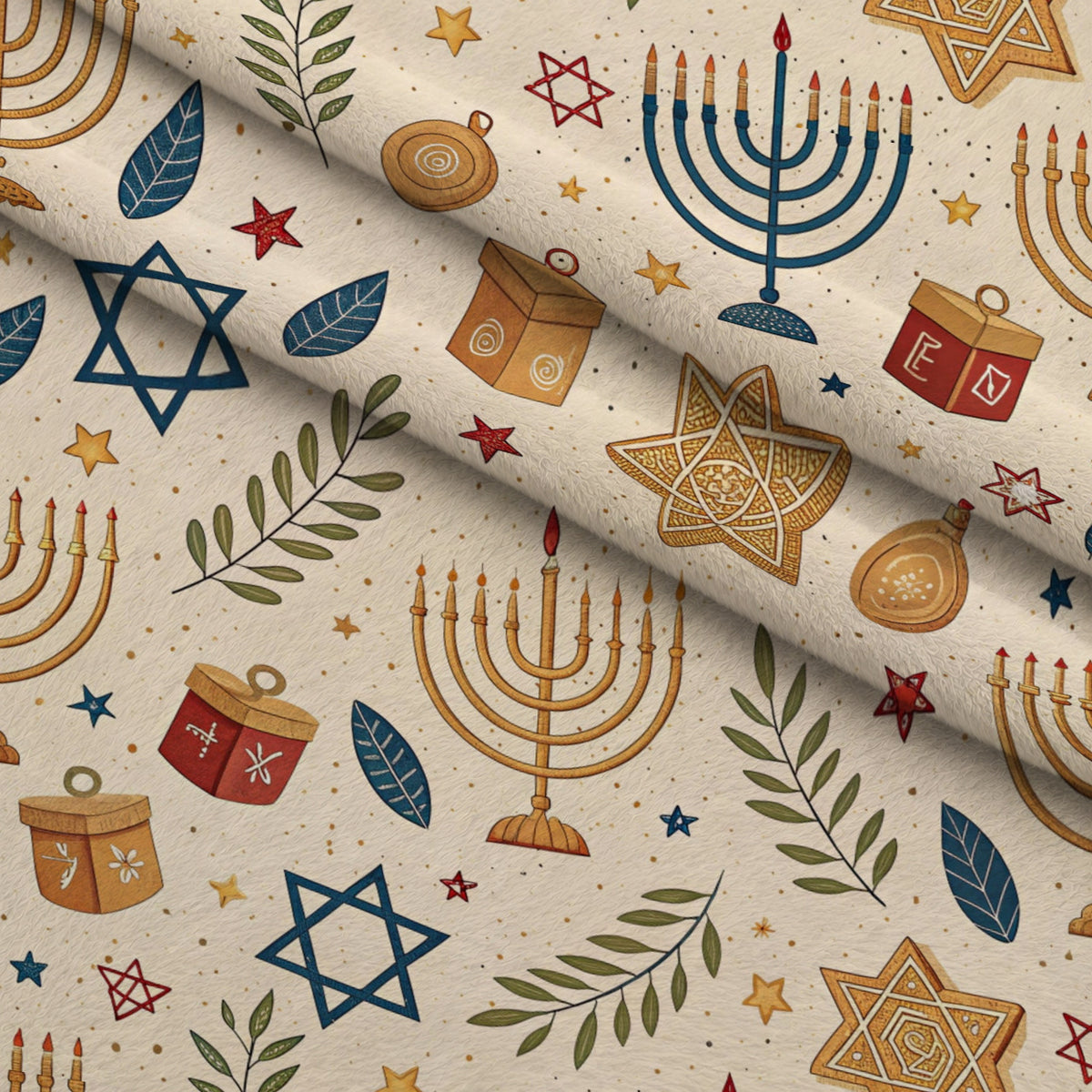 Festival of Lights Pattern 18 Minky Fabric — plush minky folded close-up preview (mv-minky-v1:lying)