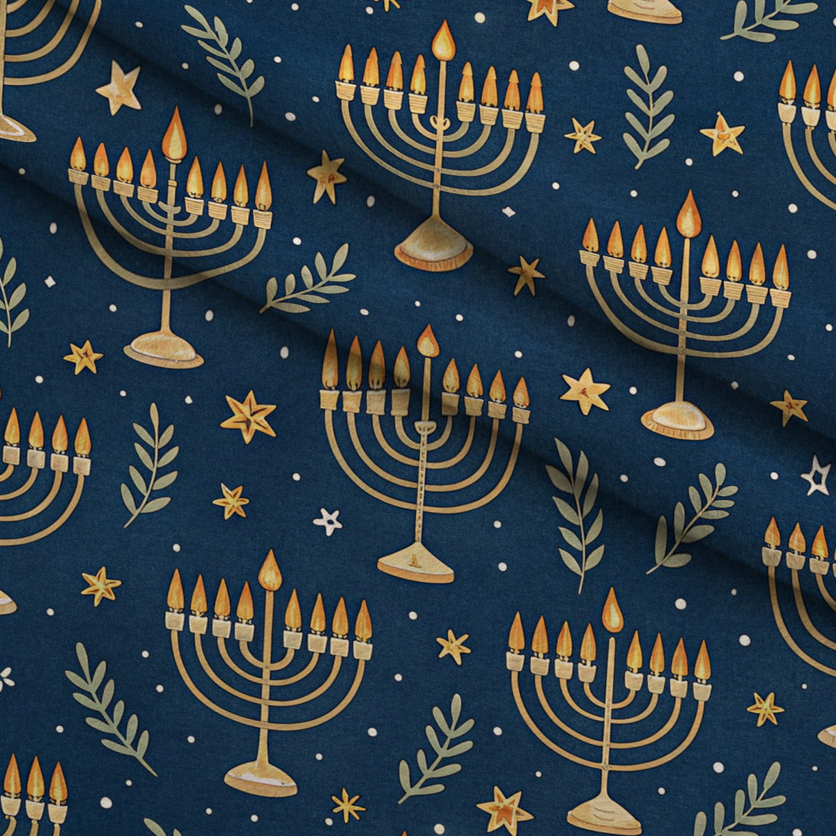 Festival of Lights Pattern 24 Minky Fabric — plush minky folded close-up preview (mv-minky-v1:lying)