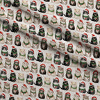 Festive Felines Pattern 10 Minky Fabric — plush minky folded close-up preview (mv-minky-v1:lying)