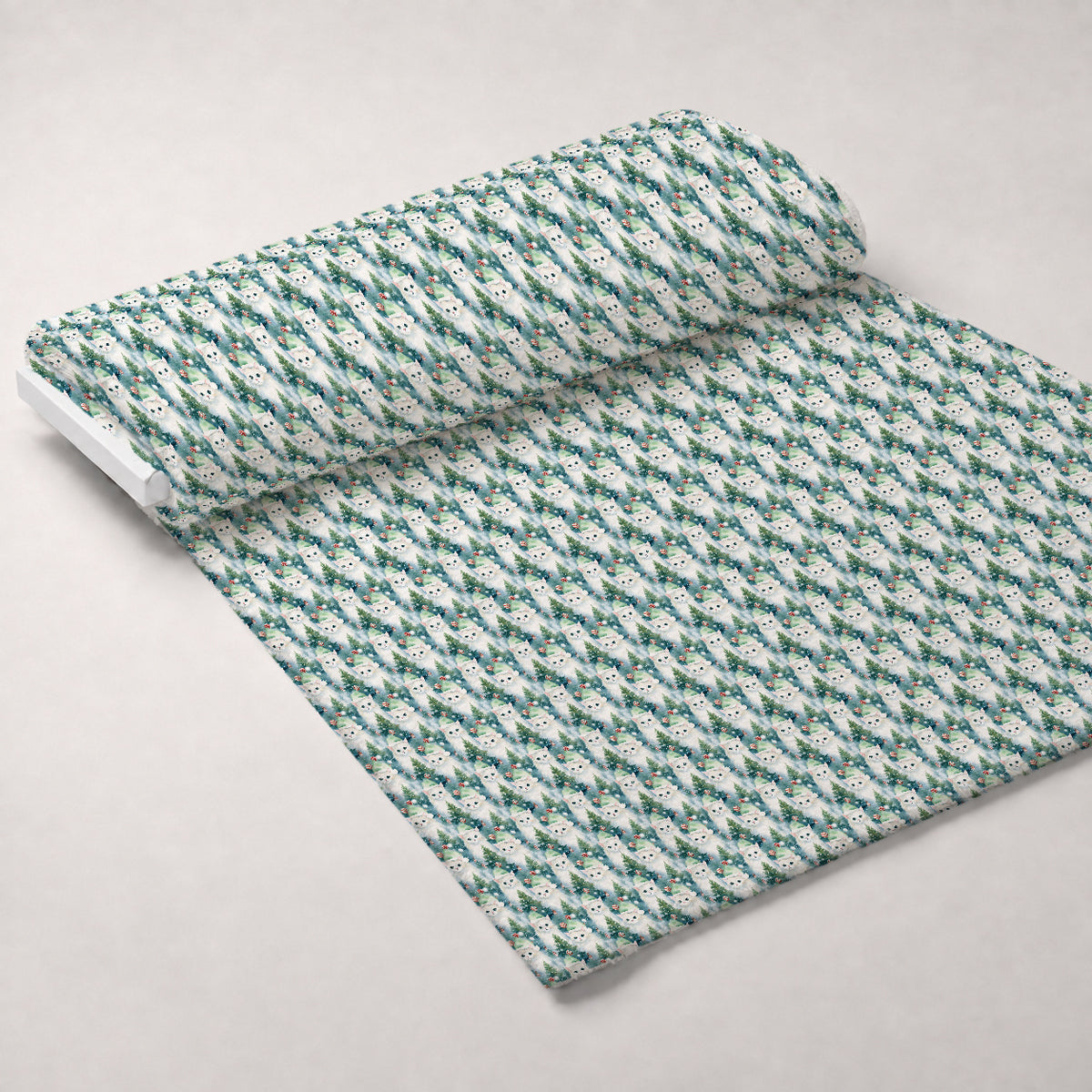 Festive Felines Pattern 12 Minky Fabric — plush minky unrolled bolt preview (mv-minky-v1:bolt)