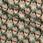 Festive Felines Pattern 3 Minky Fabric — plush minky folded close-up preview (mv-minky-v1:lying)