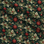 Festive Traditional Christmas Minky Fabric — plush minky folded close-up preview (mv-minky-v1:lying)