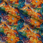 Filigree Blooms Pattern 9 Minky Fabric — plush minky folded close-up preview (mv-minky-v1:lying)