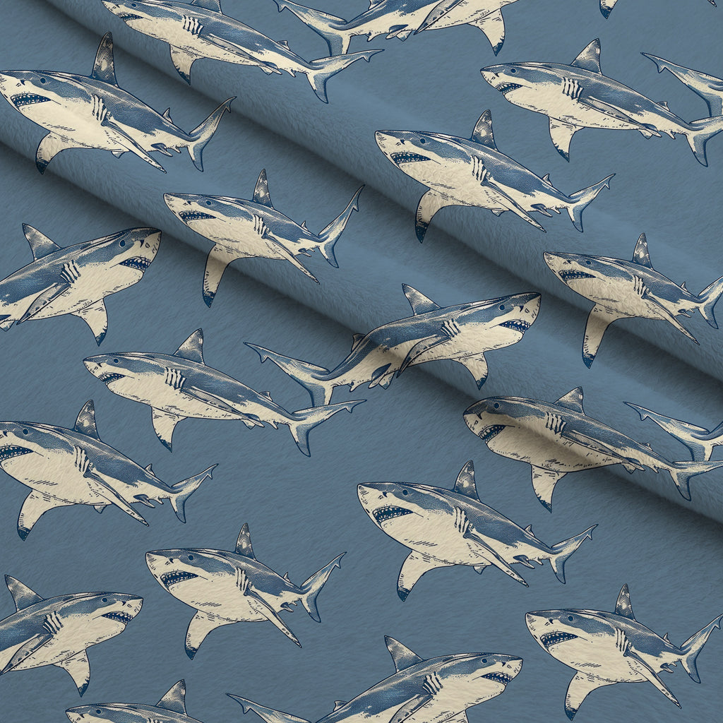 Fin Patrol Pattern 1 Minky Fabric — plush minky folded close-up preview (mv-minky-v1:lying)