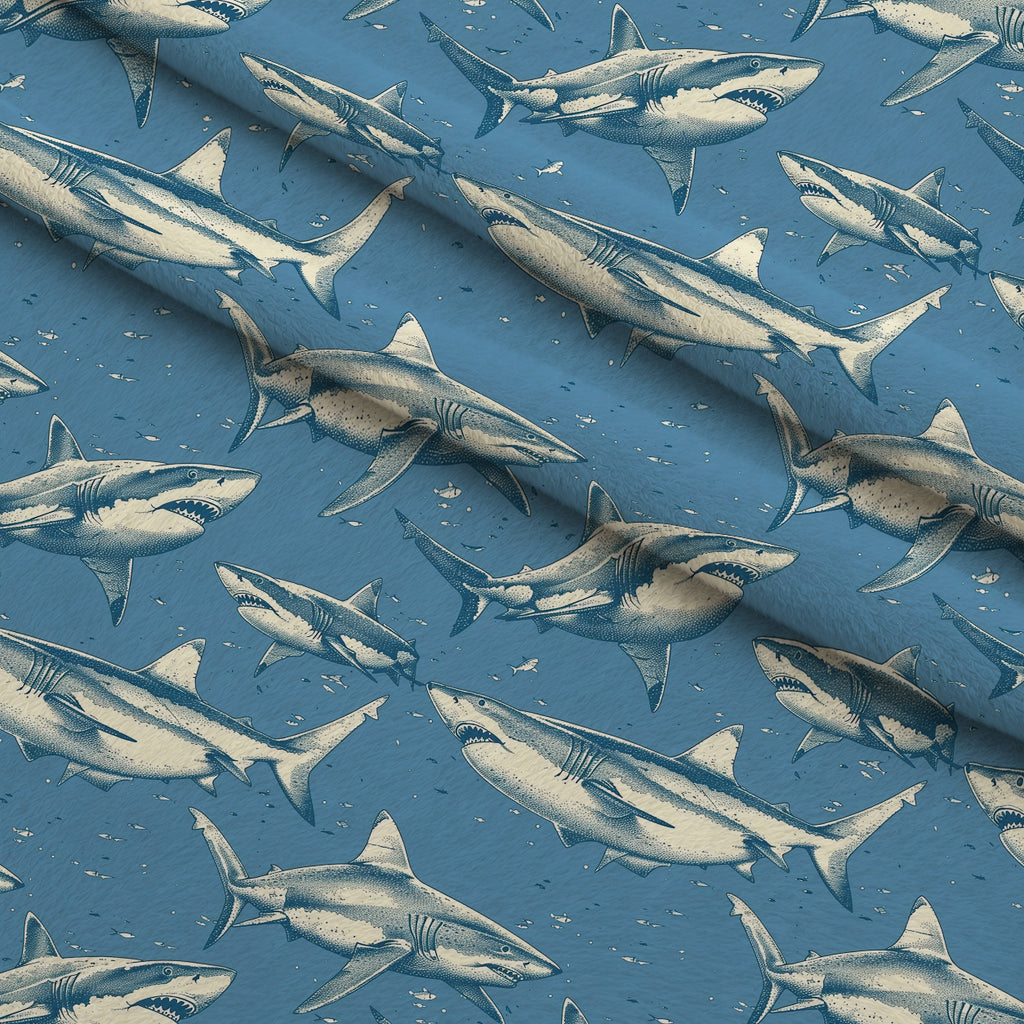 Fin Patrol Pattern 2 Minky Fabric — plush minky folded close-up preview (mv-minky-v1:lying)