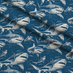 Fin Patrol Pattern 3 Minky Fabric — plush minky folded close-up preview (mv-minky-v1:lying)