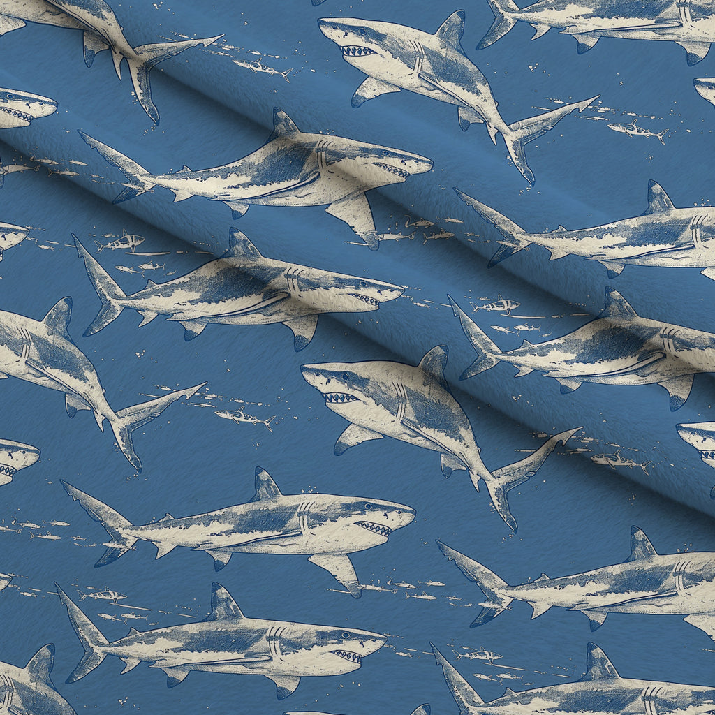 Fin Patrol Pattern 5 Minky Fabric — plush minky folded close-up preview (mv-minky-v1:lying)
