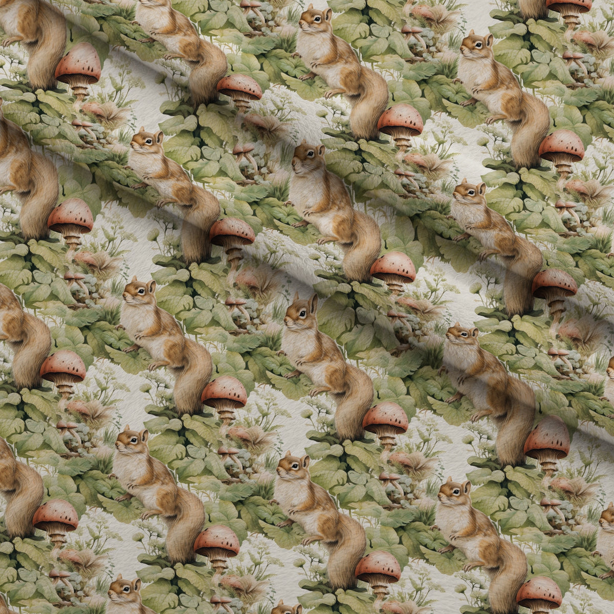 Forest Friends Pattern 7 Minky Fabric — plush minky folded close-up preview (mv-minky-v1:lying)