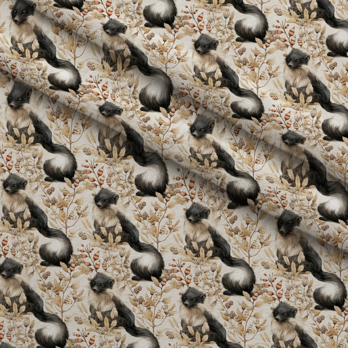 Forest Friends Pattern 9 Minky Fabric — plush minky folded close-up preview (mv-minky-v1:lying)