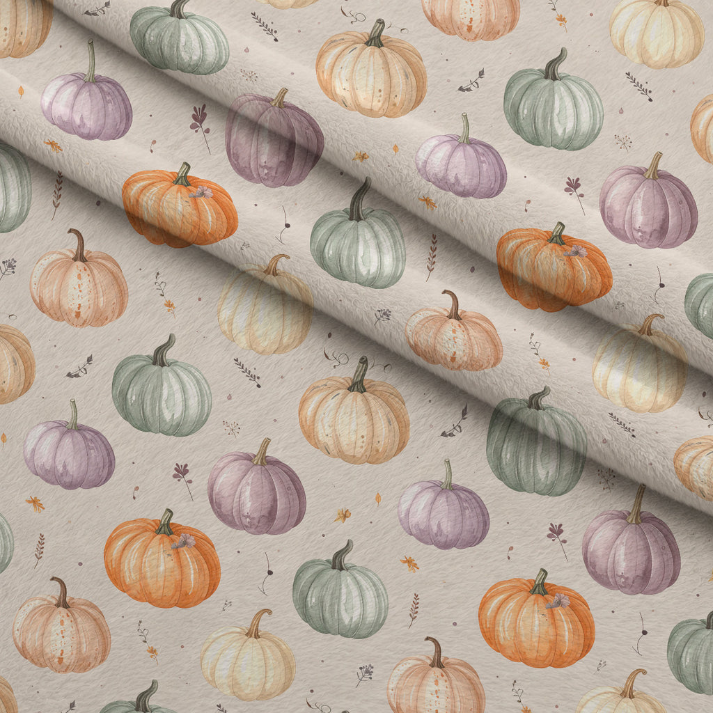 Foxes Among Falling Leaves Pattern 12 Minky Fabric — plush minky folded close-up preview (mv-minky-v1:lying)