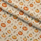 Foxes Among Falling Leaves Pattern 13 Minky Fabric — plush minky folded close-up preview (mv-minky-v1:lying)