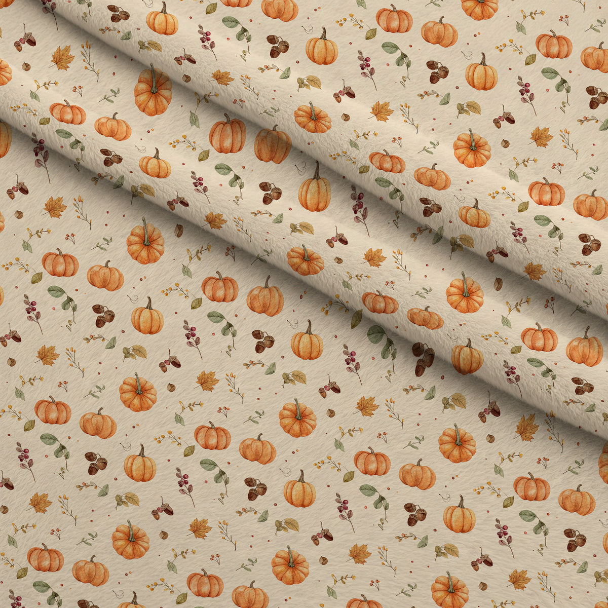 Foxes Among Falling Leaves Pattern 14 Minky Fabric — plush minky folded close-up preview (mv-minky-v1:lying)