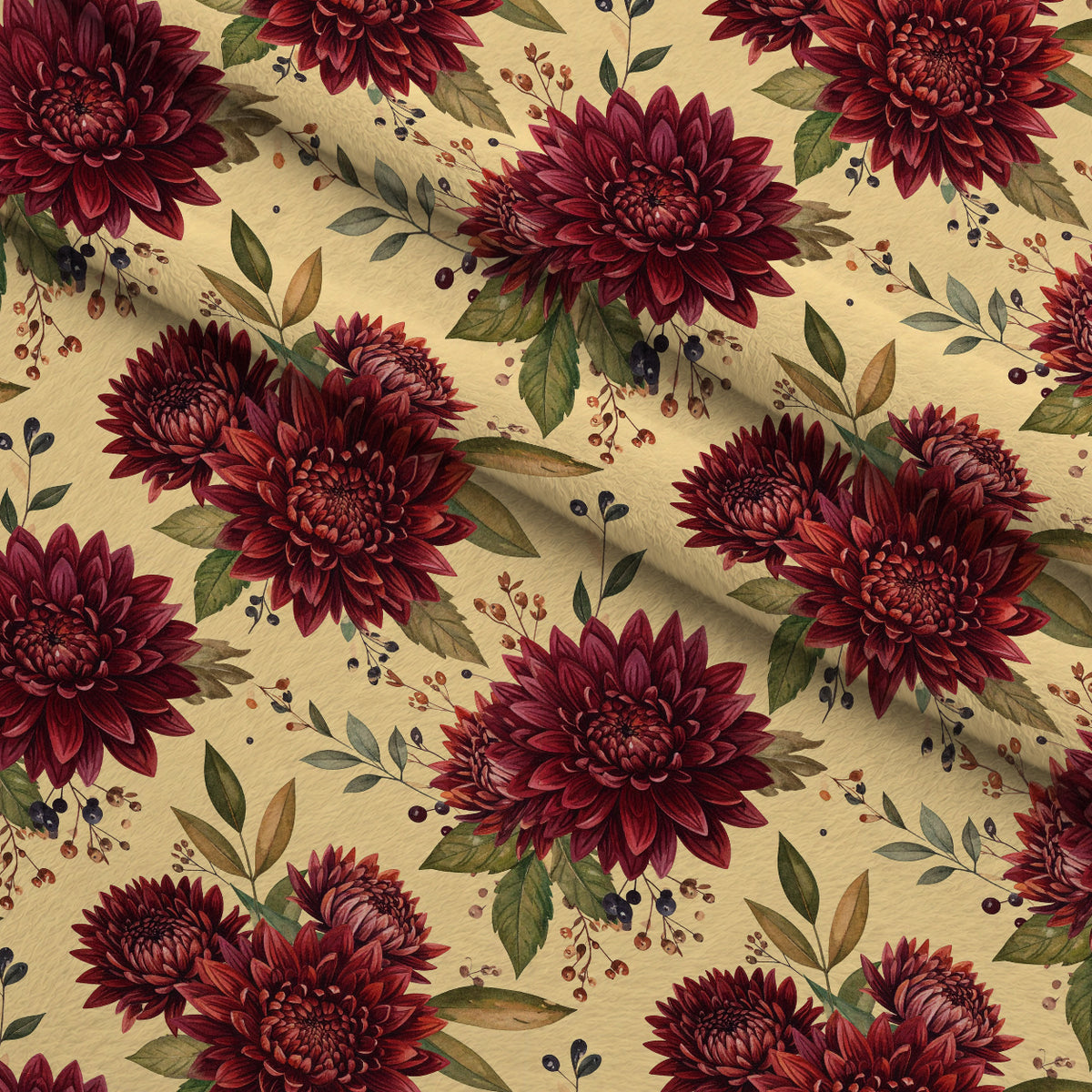 Foxes Among Falling Leaves Pattern 22 Minky Fabric — plush minky folded close-up preview (mv-minky-v1:lying)