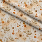 Foxes Among Falling Leaves Pattern 3 Minky Fabric — plush minky folded close-up preview (mv-minky-v1:lying)