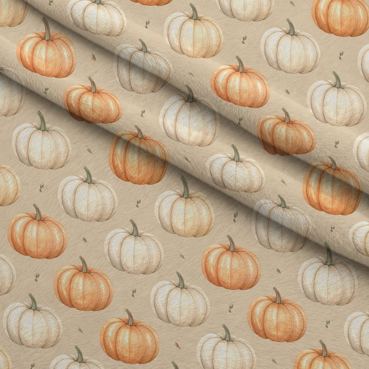 Foxes Among Falling Leaves Pattern 5 Minky Fabric — plush minky folded close-up preview (mv-minky-v1:lying)